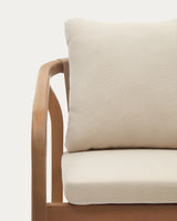Malaret stapelbarer Stuhl aus massivem Eukalyptusholz und Seil in Beige 100% FSC - ZEN ZONE Furniture