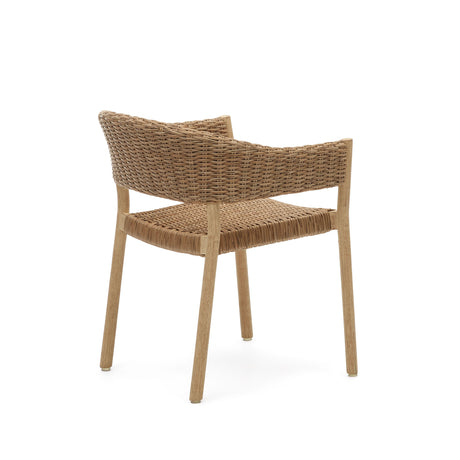 Pola stapelbarer Stuhl 100% Outdoor massiver Eukalyptus 100% FSC Kunstrattan natürliches F - ZEN ZONE Furniture