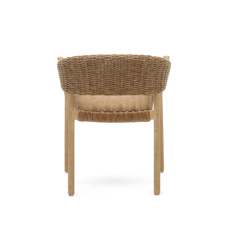 Pola stapelbarer Stuhl 100% Outdoor massiver Eukalyptus 100% FSC Kunstrattan natürliches F - ZEN ZONE Furniture
