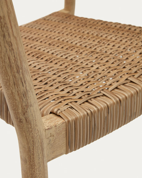 Pola stapelbarer Stuhl 100% Outdoor massiver Eukalyptus 100% FSC Kunstrattan natürliches F - ZEN ZONE Furniture