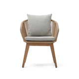 Portalo Stuhl aus Seil in Beige und Beinen massives Akazienholz 100% FSC - ZEN ZONE Furniture