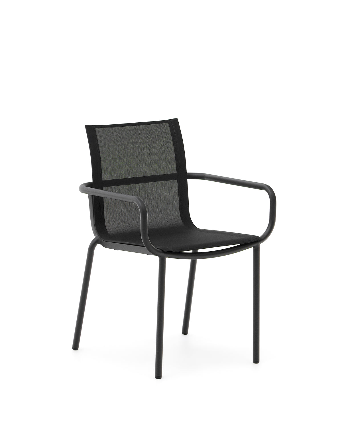 Galdana stapelbarer Gartenstuhl aus Aluminium mit dunkelgrauem Finish - ZEN ZONE Furniture