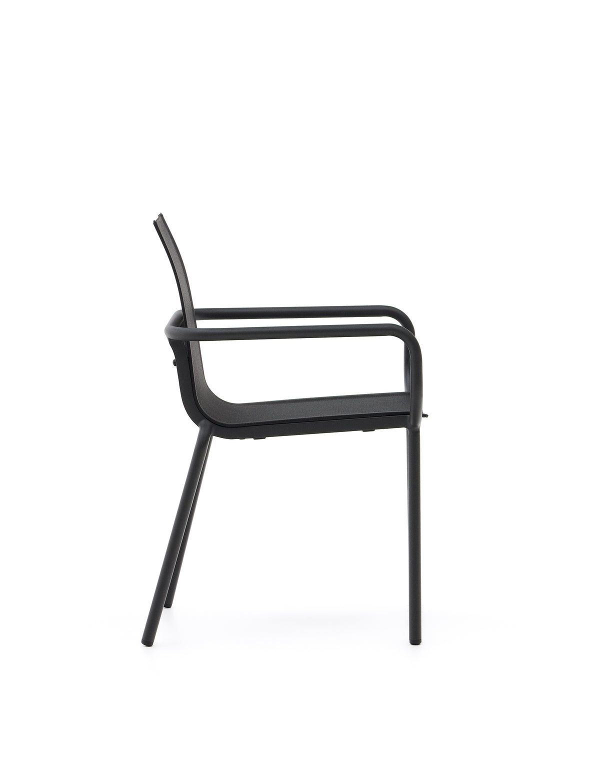 Galdana stapelbarer Gartenstuhl aus Aluminium mit dunkelgrauem Finish - ZEN ZONE Furniture