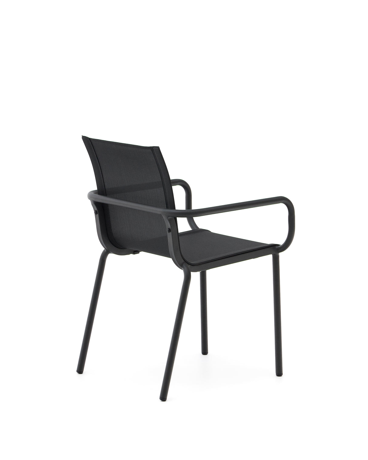 Galdana stapelbarer Gartenstuhl aus Aluminium mit dunkelgrauem Finish - ZEN ZONE Furniture