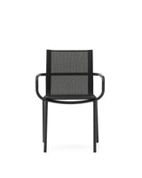 Galdana stapelbarer Gartenstuhl aus Aluminium mit dunkelgrauem Finish - ZEN ZONE Furniture