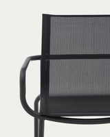 Galdana stapelbarer Gartenstuhl aus Aluminium mit dunkelgrauem Finish - ZEN ZONE Furniture