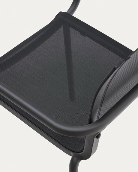 Galdana stapelbarer Gartenstuhl aus Aluminium mit dunkelgrauem Finish - ZEN ZONE Furniture