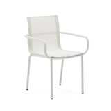 Galdana stapelbarer Gartenstuhl aus Aluminium mit hellgrauem Lackfinish - ZEN ZONE Furniture