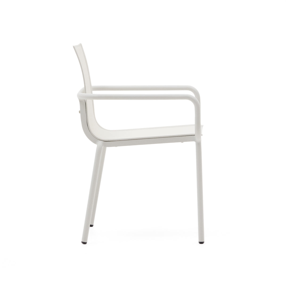 Galdana stapelbarer Gartenstuhl aus Aluminium mit hellgrauem Lackfinish - ZEN ZONE Furniture