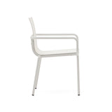 Galdana stapelbarer Gartenstuhl aus Aluminium mit hellgrauem Lackfinish - ZEN ZONE Furniture
