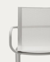 Galdana stapelbarer Gartenstuhl aus Aluminium mit hellgrauem Lackfinish - ZEN ZONE Furniture