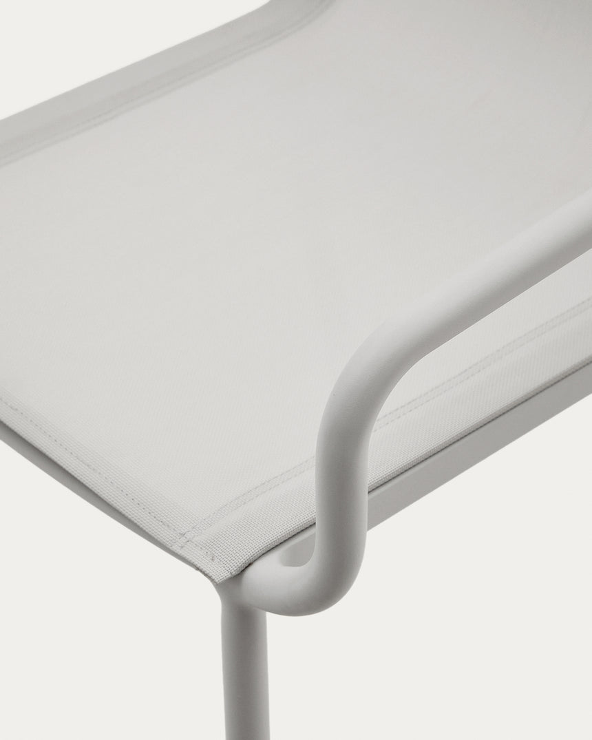 Galdana stapelbarer Gartenstuhl aus Aluminium mit hellgrauem Lackfinish - ZEN ZONE Furniture