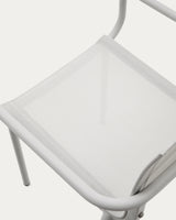 Galdana stapelbarer Gartenstuhl aus Aluminium mit hellgrauem Lackfinish - ZEN ZONE Furniture