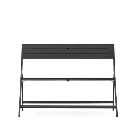 Faltbare Gartenbank Torreta aus Aluminium mit dunkelgrauem Finish - ZEN ZONE Furniture
