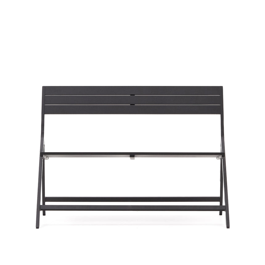 Faltbare Gartenbank Torreta aus Aluminium mit dunkelgrauem Finish - ZEN ZONE Furniture