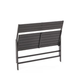 Faltbare Gartenbank Torreta aus Aluminium mit dunkelgrauem Finish - ZEN ZONE Furniture