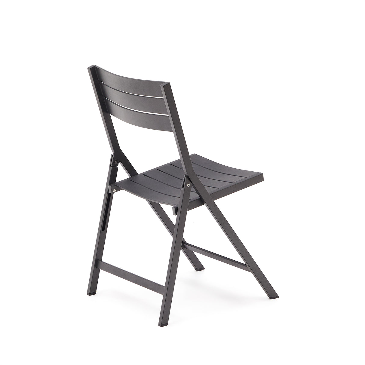 Faltbarer GartenstuhlTorreta aus Aluminium mit dunkelgrauem Finish - ZEN ZONE Furniture