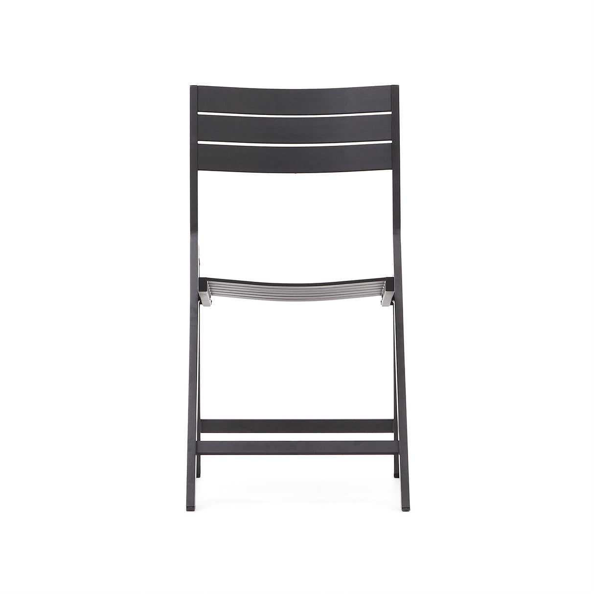 Faltbarer GartenstuhlTorreta aus Aluminium mit dunkelgrauem Finish - ZEN ZONE Furniture