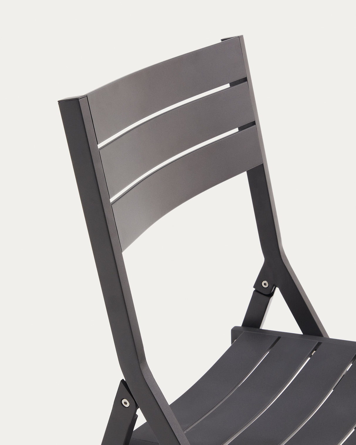 Faltbarer GartenstuhlTorreta aus Aluminium mit dunkelgrauem Finish - ZEN ZONE Furniture