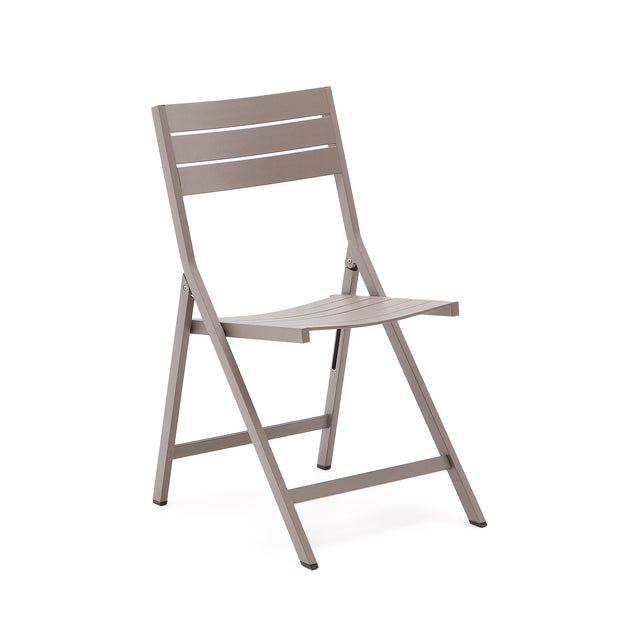 Faltbarer Gartenstuhl Torreta aus Aluminium mit mattbraunem Finish - ZEN ZONE Furniture