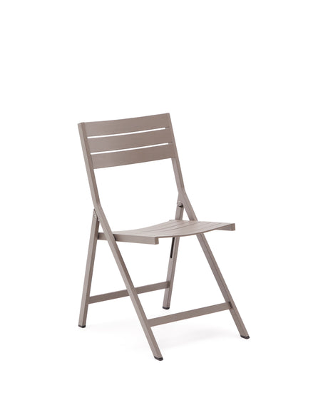 Faltbarer Gartenstuhl Torreta aus Aluminium mit mattbraunem Finish - ZEN ZONE Furniture