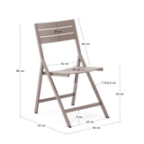 Faltbarer Gartenstuhl Torreta aus Aluminium mit mattbraunem Finish - ZEN ZONE Furniture