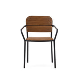 Algueret Stuhl - Massives Eukalyptusholz mit natürlichem Finish und schwarzem Aluminium FSC 100% - ZEN ZONE Furniture