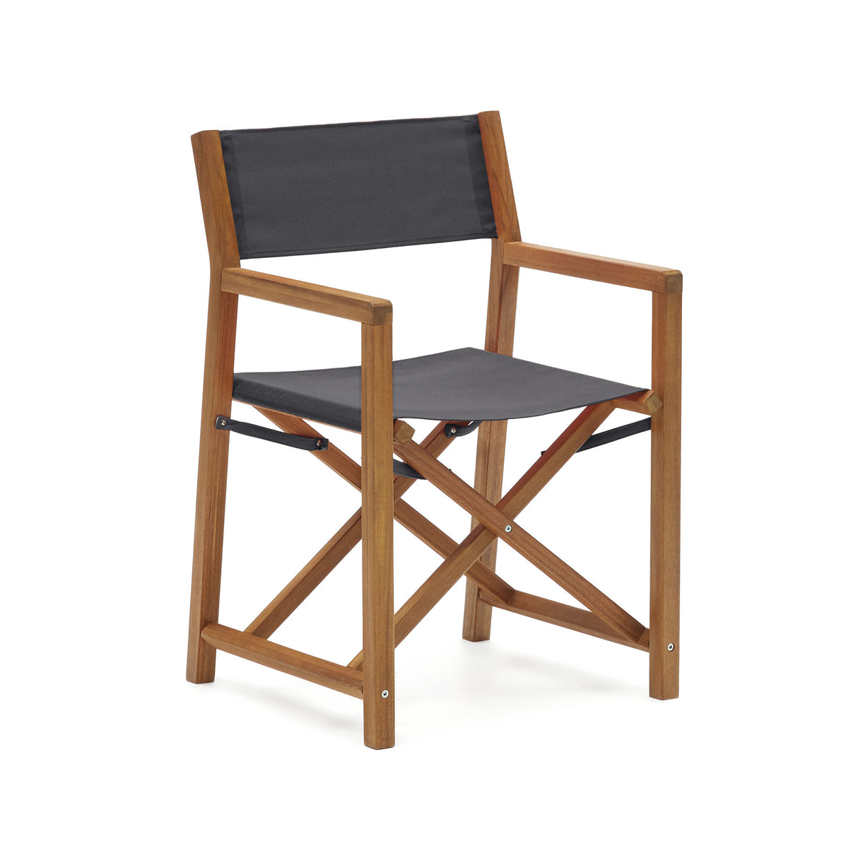 Thianna Outdoorklappstuhl in Schwarz aus massivem Akazienholz FSC 100% - ZEN ZONE Furniture
