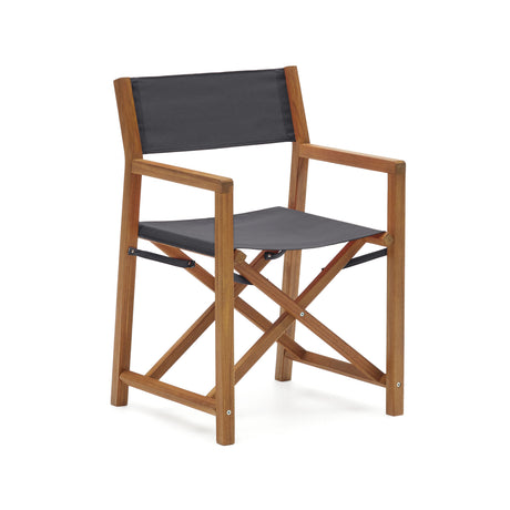 Thianna Outdoorklappstuhl in Schwarz aus massivem Akazienholz FSC 100% - ZEN ZONE Furniture