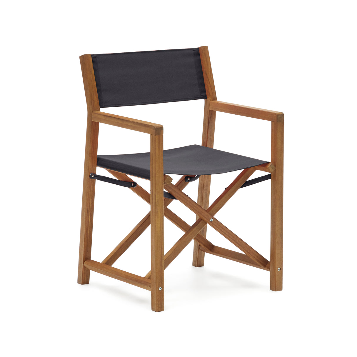 Thianna Outdoorklappstuhl in Schwarz aus massivem Akazienholz FSC 100% - ZEN ZONE Furniture