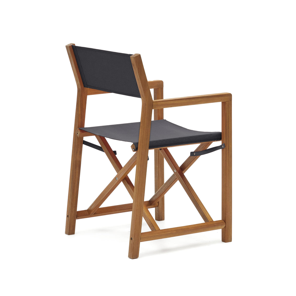Thianna Outdoorklappstuhl in Schwarz aus massivem Akazienholz FSC 100% - ZEN ZONE Furniture