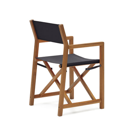 Thianna Outdoorklappstuhl in Schwarz aus massivem Akazienholz FSC 100% - ZEN ZONE Furniture
