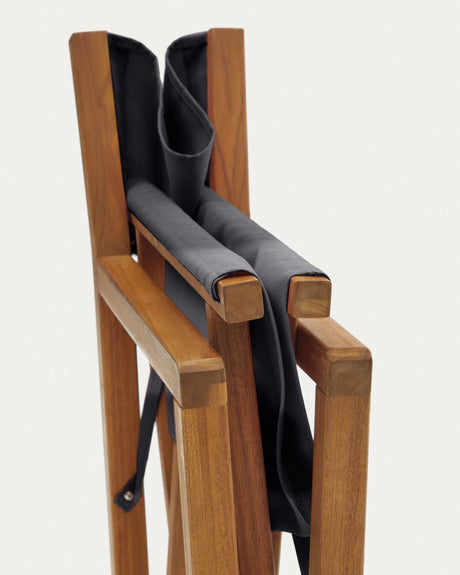 Thianna Outdoorklappstuhl in Schwarz aus massivem Akazienholz FSC 100% - ZEN ZONE Furniture