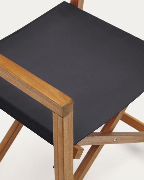Thianna Outdoorklappstuhl in Schwarz aus massivem Akazienholz FSC 100% - ZEN ZONE Furniture