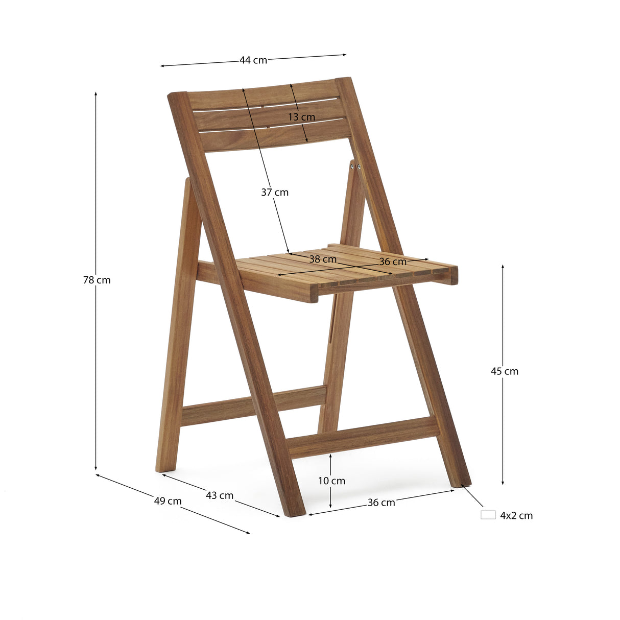 Sadirar Outdoor Klappstuhl aus massivem Akazienholz FSC 100% - ZEN ZONE Furniture