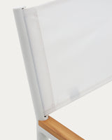Llado Klappstuhl 100% outdoor aus Aluminium in Weiß und massivem Teakholz - ZEN ZONE Furniture