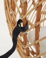 Hängesessel Ekaterina aus Rattan mit Standfuß in Dunkelgrau - ZEN ZONE Furniture
