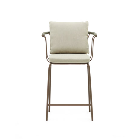Salguer stapelbarer Hocker aus Seil und Stahl mit Finish in Braun 66 cm - ZEN ZONE Furniture