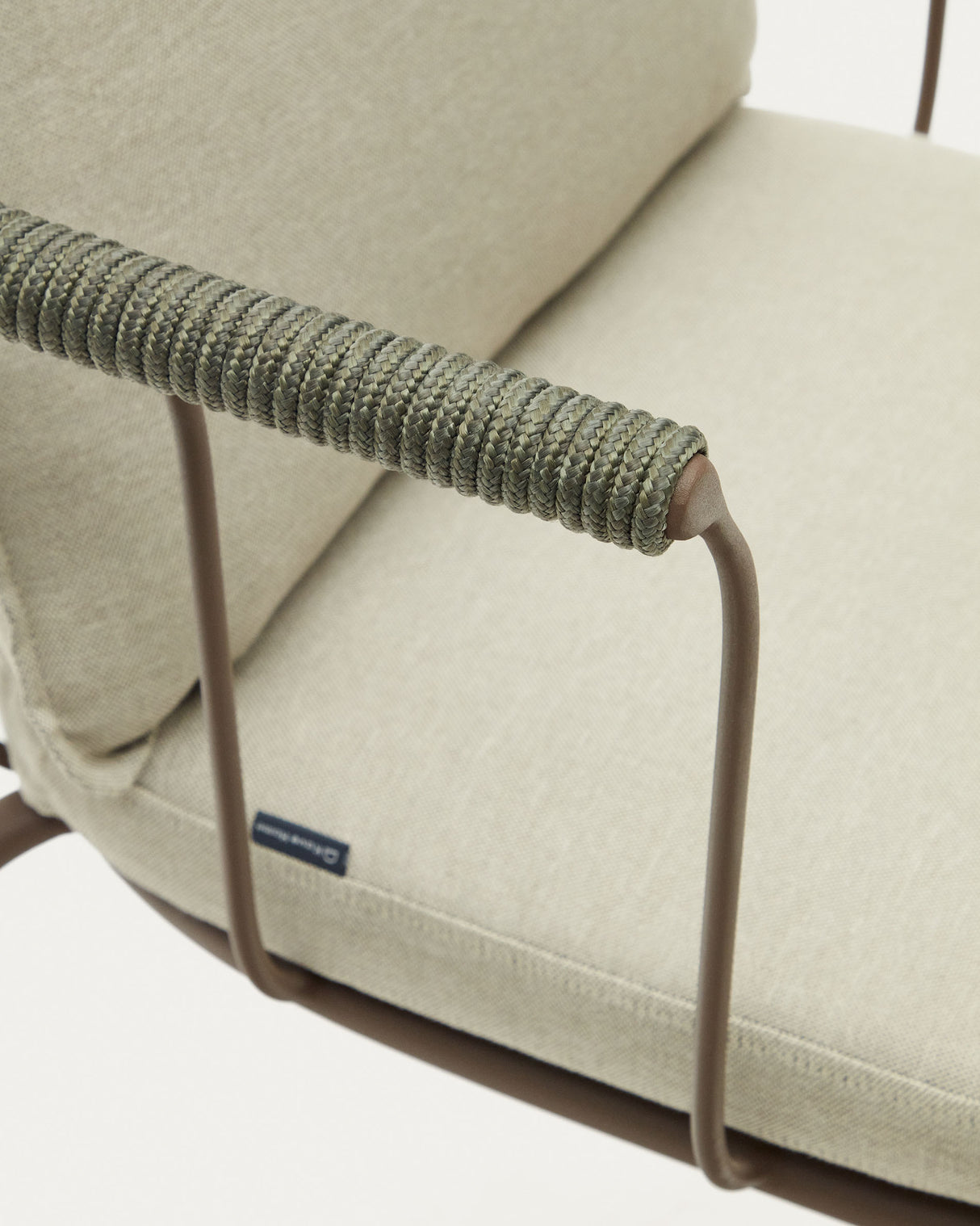 Salguer stapelbarer Hocker aus Seil und Stahl mit Finish in Braun 66 cm - ZEN ZONE Furniture