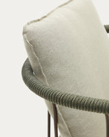 Salguer stapelbarer Hocker aus Seil und Stahl mit Finish in Braun 66 cm - ZEN ZONE Furniture