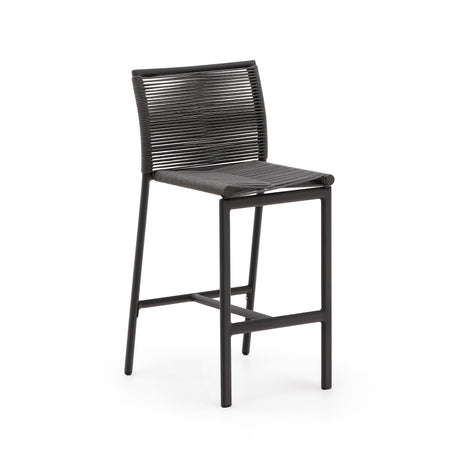 Culip Outdoor-Hocker aus Seil und grauem Aluminium 65 cm - ZEN ZONE Furniture