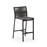 Culip Outdoor-Hocker aus Seil und grauem Aluminium 65 cm - ZEN ZONE Furniture