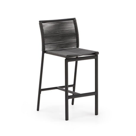 Culip Outdoor-Hocker aus Seil und grauem Aluminium 65 cm - ZEN ZONE Furniture