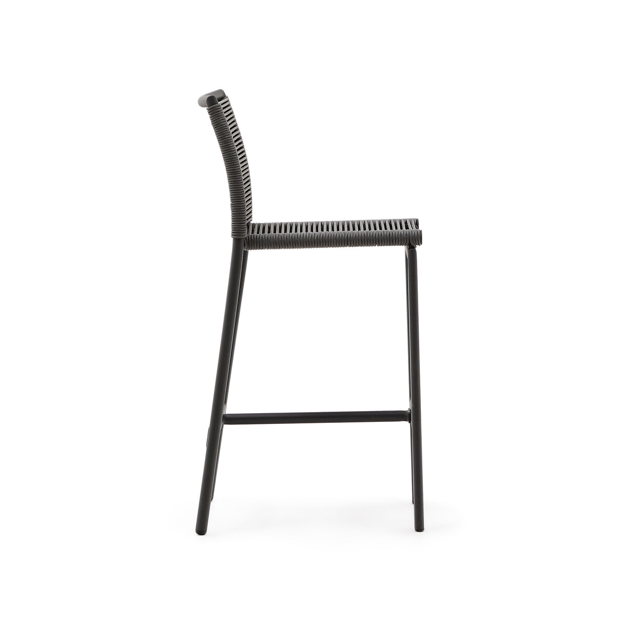Culip Outdoor-Hocker aus Seil und grauem Aluminium 65 cm - ZEN ZONE Furniture