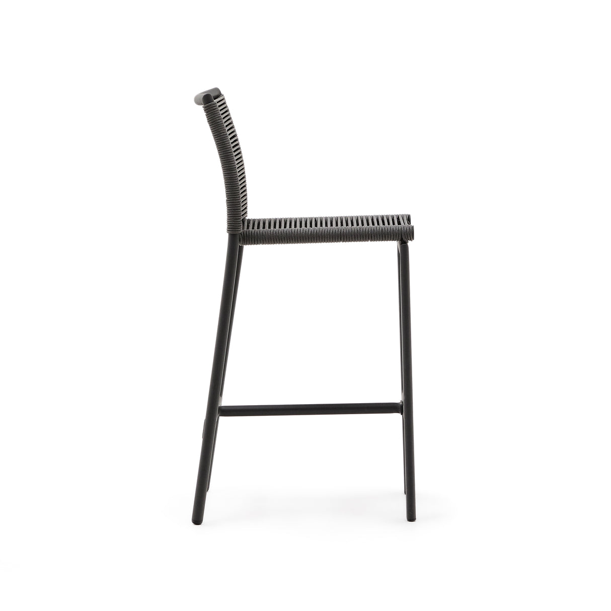 Culip Outdoor-Hocker aus Seil und grauem Aluminium 65 cm - ZEN ZONE Furniture