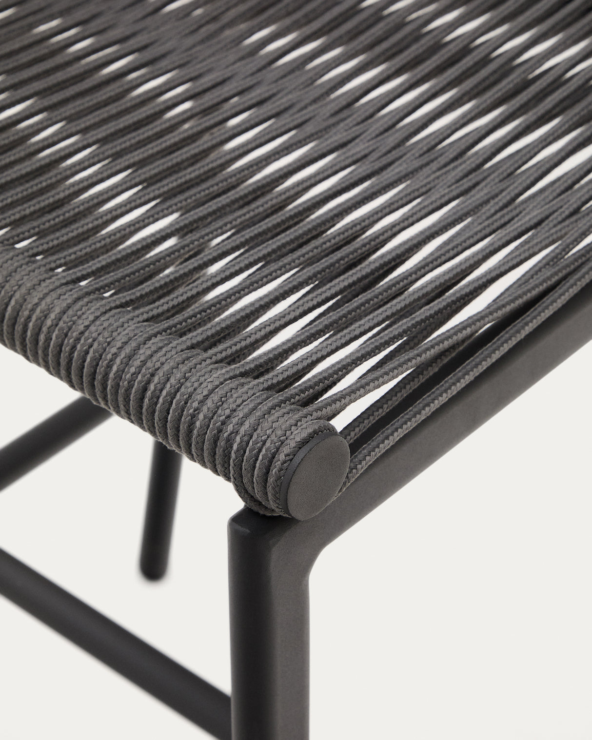 Culip Outdoor-Hocker aus Seil und grauem Aluminium 65 cm - ZEN ZONE Furniture