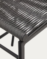 Culip Outdoor-Hocker aus Seil und grauem Aluminium 65 cm - ZEN ZONE Furniture