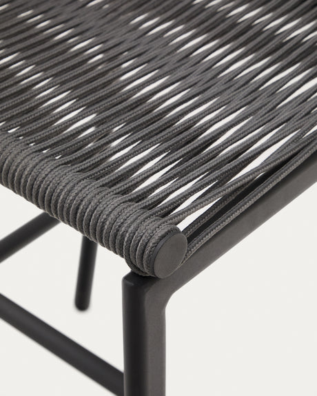 Culip Outdoor-Hocker aus Seil und grauem Aluminium 65 cm - ZEN ZONE Furniture