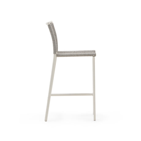 Culip Outdoor-Hocker aus Seil und weißem Aluminium 65 cm - ZEN ZONE Furniture
