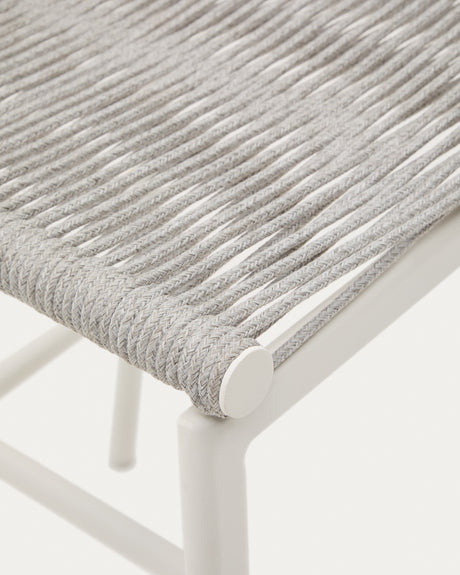 Culip Outdoor-Hocker aus Seil und weißem Aluminium 65 cm - ZEN ZONE Furniture